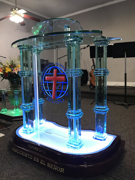 Glow of Glory - Glass pulpit